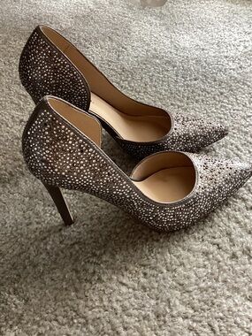 Crystal-Embellished Pointed-Toe Stilettos